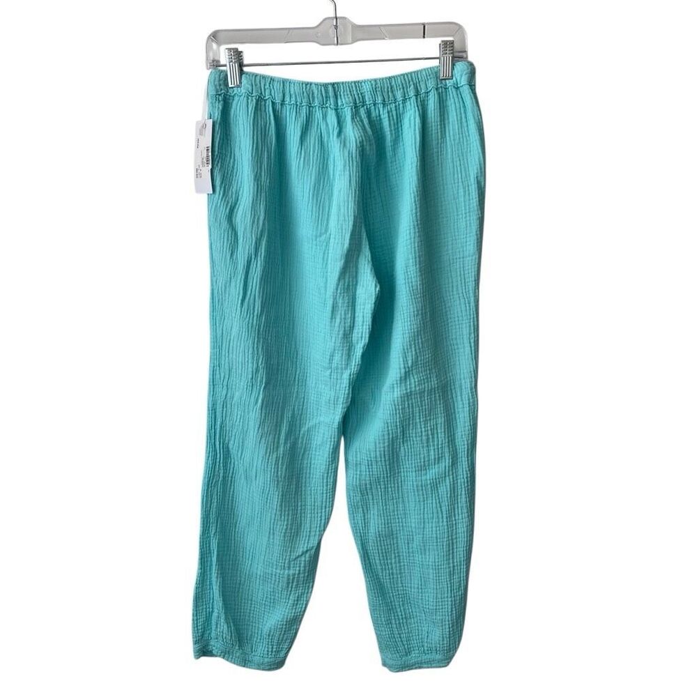 NWT HONORINE harper pant cotton gauze pool blue size medium - Picture 8 of 13
